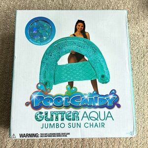 48” Jumbo Glitter Sun Chair - Aqua